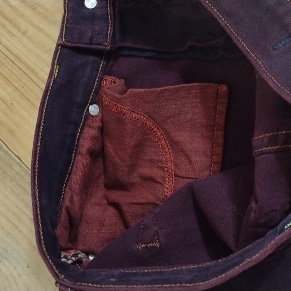 Red Engine Purple Burgundy Cayenne Low Rise Skinny Jeans Size 32 NEW - Picture 11 of 13